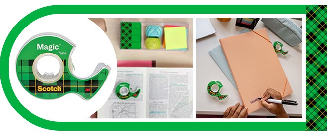 Scotch® Magic™ Tape und Anwendungsbeispiele - Reparatur einer zerrissenen Buchseite und Etikettenerstellung
